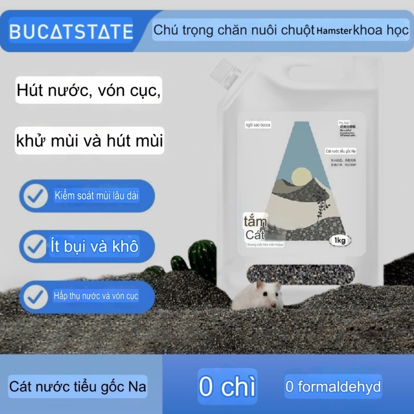 Cát Tắm Than hoạt tính Bucaststate hương chanh