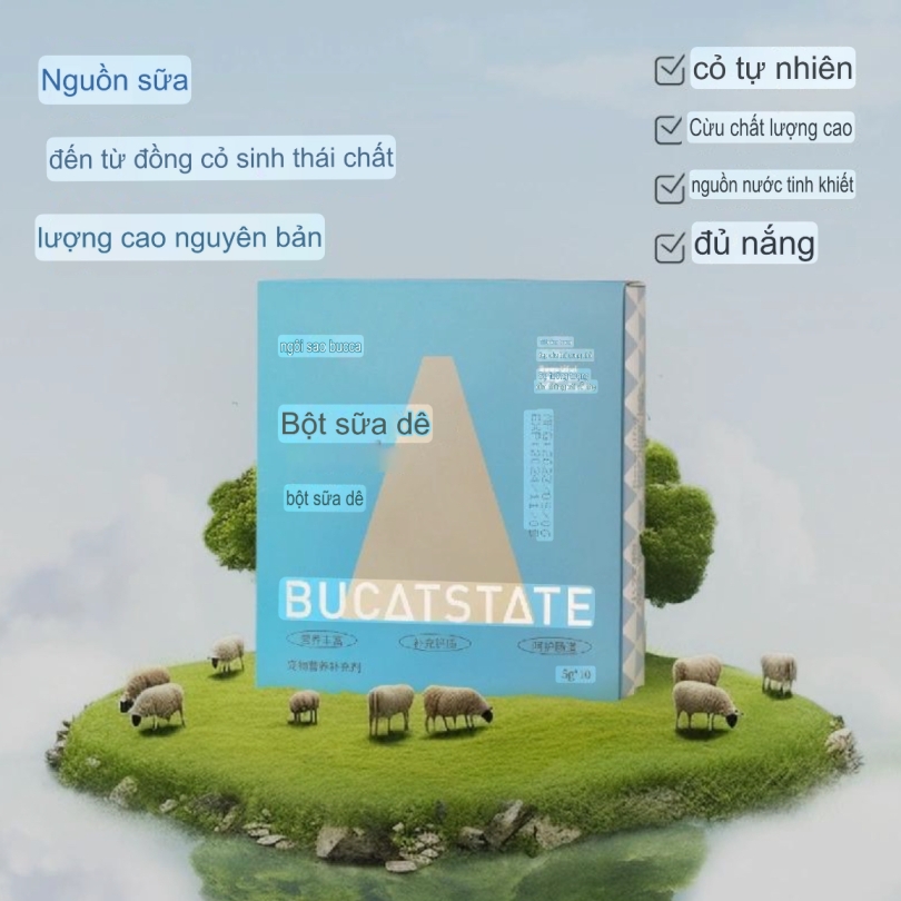 Bột Sữa dê Bucatstate - 1 Hộp 10 Túi 