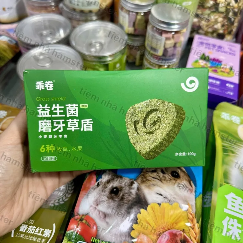 Bánh Quy Mài Răng Mix 3 Loại Cỏ 3 Trái Cây 