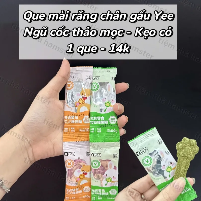 Que Mài Răng chân Gấu Yee Cỏ [6g] - Thỏ