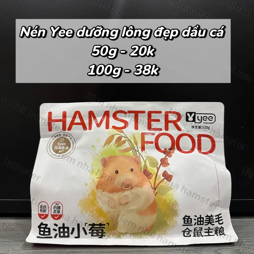 Thức ăn nén cho hamster lông đẹp, dầu cá hoàn chỉnh- 520g