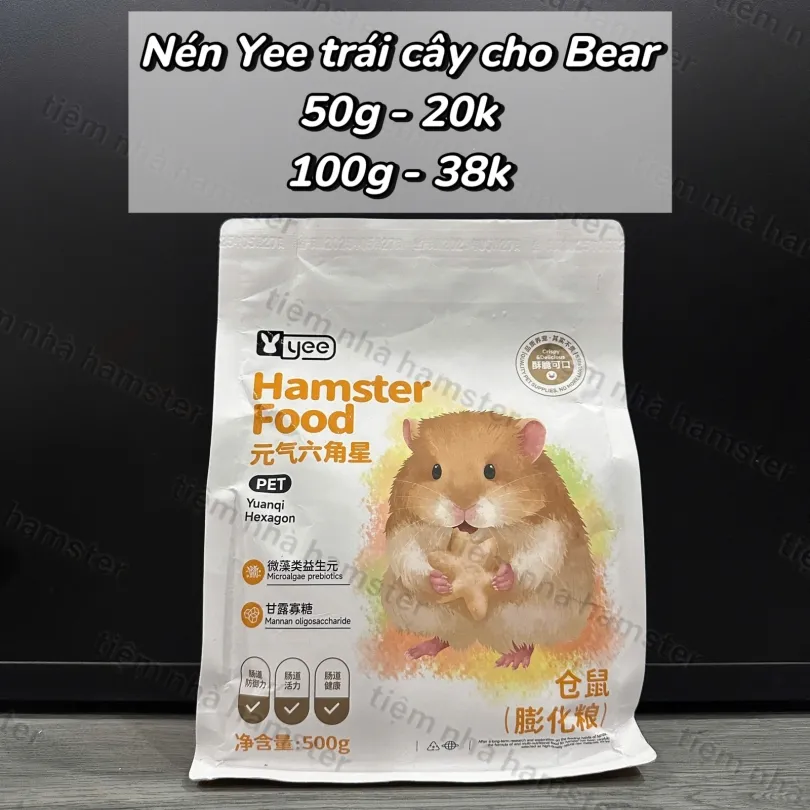 Thức ăn Hamster bear Nén Trái Cây Trợ Tiêu Yee - 500g