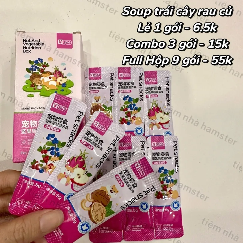 Soup Trái cây rau củ Yee [ 1 hộp 9 Thanh 5g]