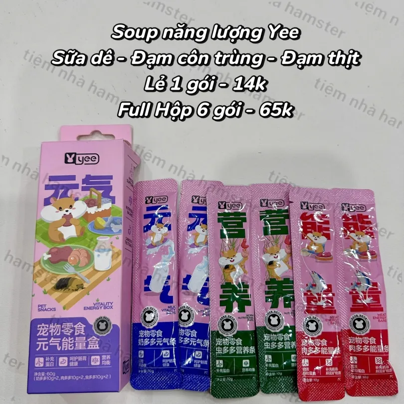 Thanh Soup Năng Lượng Yee - 6 Gói 3 vị 