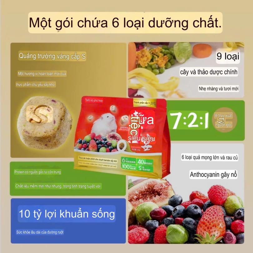 Thức ăn Tafit Trái Cây Đông Khô - 450g