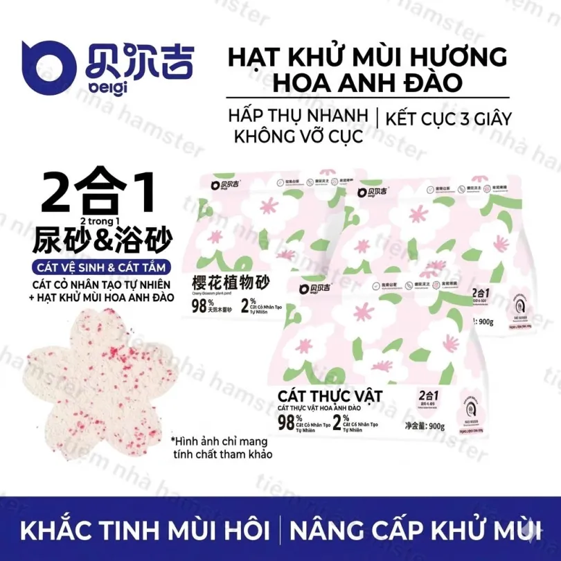 CÁT THỰC VẬT 2in1 BELGI – VÓN TỐT KHỬ MÙI - 900g