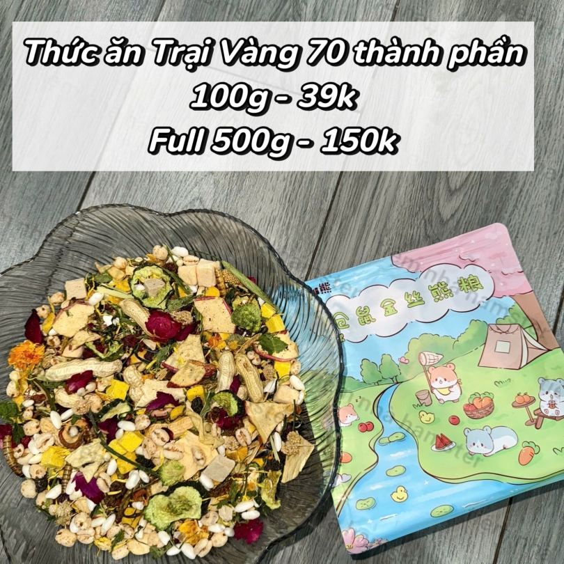 THỨC ĂN NỘI ĐỊA TRẠI VÀNG 70 THÀNH PHẦN - 500g
