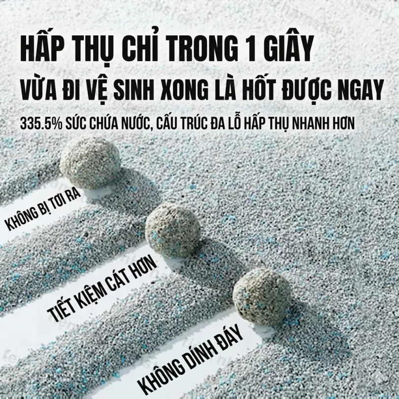 Cát tắm khoáng Bucat Magic Blue vón tốt và khử mùi - 1KG
